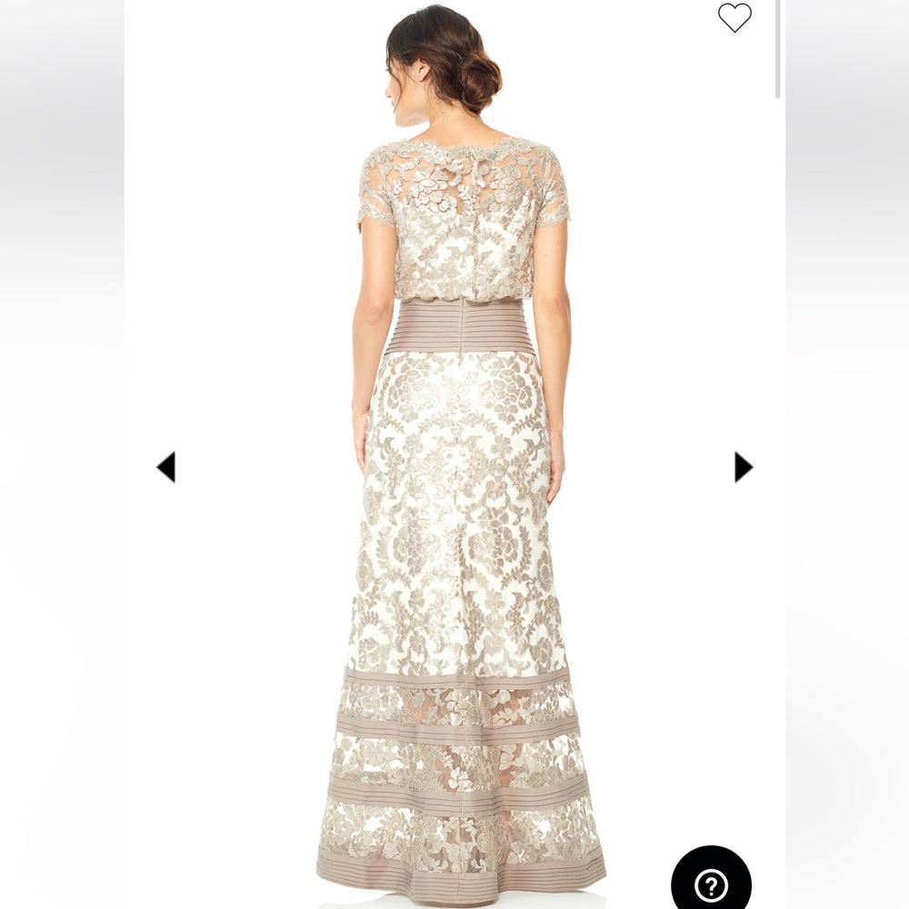 Tadashi Shoji Sequin Embroidered Lace Gown - Picture 4 of 16